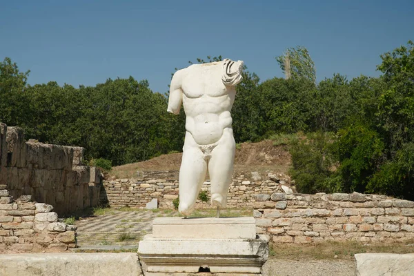 Standbeeld Hadriaanse Baden Aphrodisias Ancient City Geyre Aydin Turkiye — Stockfoto