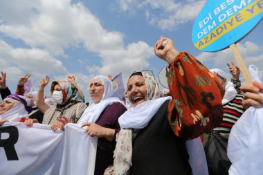 ISTANBUL, TURKEY - MAY 01, 2022: People gathered in Maltepe during International Workers Day
