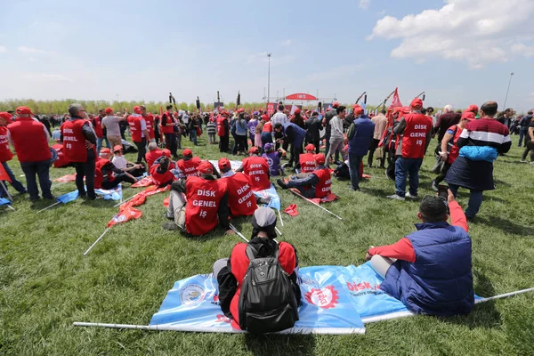 Istanbul Turkey May 2022 People Gathered Maltepe International Workers Day — Fotografia de Stock