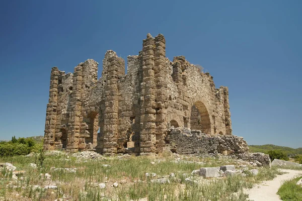 Basiliek Van Aspendos Ancient City Antalya City Turkiye — Stockfoto