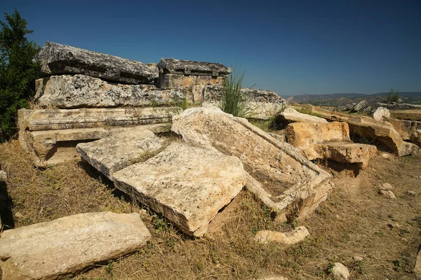 Túmulos Hierapolis Ancient City Pamukkale Denizli City Turkiye — Fotografia de Stock