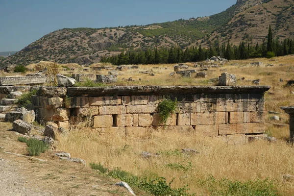 Tomba Nella Città Antica Hierapolis Pamukkale Denizli City Turkiye — Foto Stock
