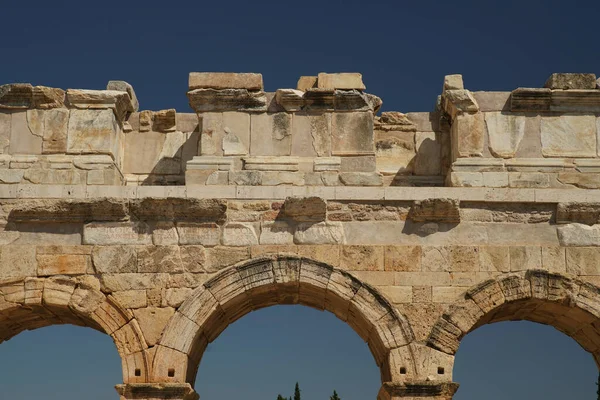 Frontinus Gate Hierapolis Ancient City Pamukkale Denizli City Turkiye — Foto de Stock