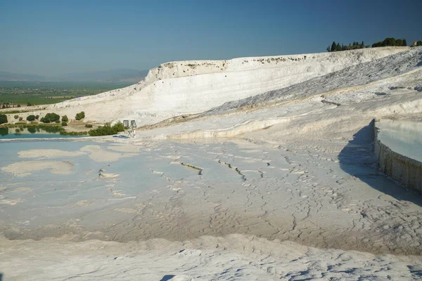 stock image Travertines Terraces at Pamukkale in Denizli City, Turkiye