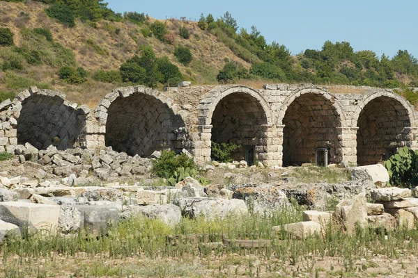 Στάδιο Της Perge Αρχαία Πόλη Στην Αττάλεια Turkiye — Φωτογραφία Αρχείου