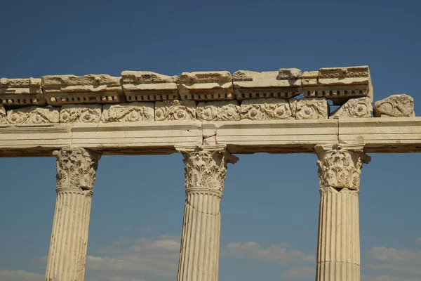Colonne Laodicea Sulla Città Antica Lycus Nella Città Denizli Turkiye — Foto Stock