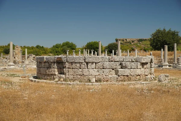Antike Agora Von Perge Der Stadt Antalya Türkei — Stockfoto