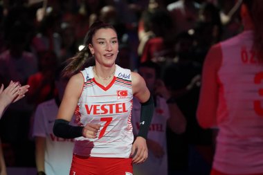 ANKARA, TURKIYE - Haziran 03, 2022: Türkiye 'de Baladin Hande - Ankara Arena' da Çin VNL Havuz Maçı