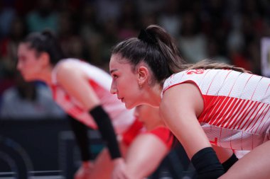 ANKARA, TURKIYE - Haziran 03, 2022: Türkiye 'de Baladin Hande - Ankara Arena' da Çin VNL Havuz Maçı