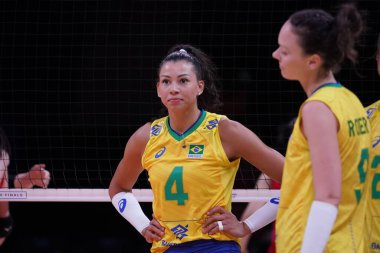 ANKARA, TURKIYE - 13 Temmuz 2022: Da Silva Ana Carolina in Brazil vs Japan VNL Quarter Final maçı Ankara Arena 'da