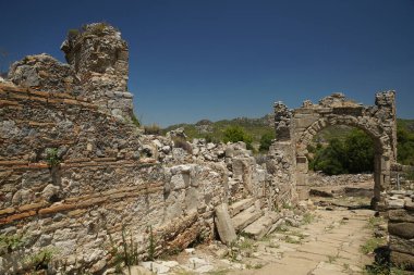Antalya 'nın Aspendos Antik Kenti' ndeki kapı, Türkiye