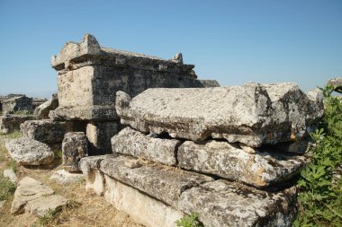 Hierapolis Antik Kenti, Pamukkale, Denizli Şehri, Türkiye 'deki mezarlar
