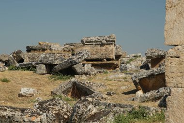 Hierapolis Antik Kenti, Pamukkale, Denizli Şehri, Türkiye 'deki mezarlar