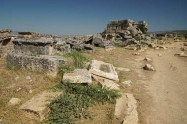 Hierapolis Antik Kenti, Pamukkale, Denizli Şehri, Türkiye 'deki mezarlar