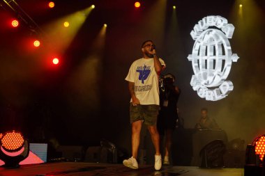ISTANBUL, TURKIYE - AUGUST 14, 2022: Turkish singer Murda concert in Istanbul Fest