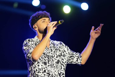 ISTANBUL, TURKIYE - AUGUST 09, 2022: Turkish singer Sefo concert in Uskudar Fest