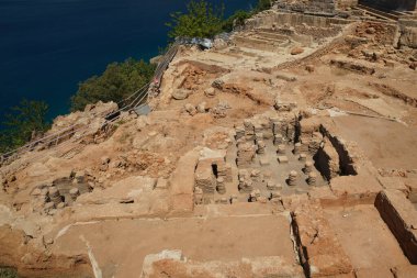 Archaeological Excavation in front of Hidirlik Tower in Antalya City Old Town, Turkiye