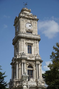 Dolmabahce Clock Tower in Istanbul City, Turkiye