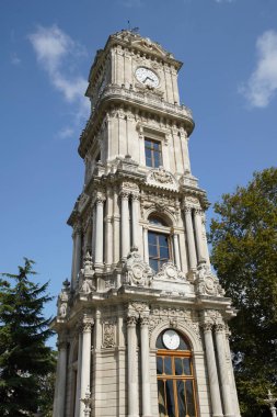 Dolmabahce Clock Tower in Istanbul City, Turkiye