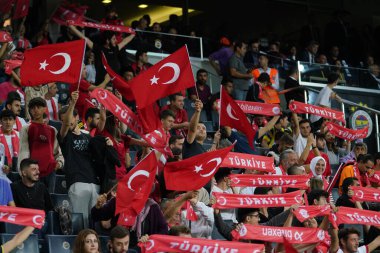 ISTANBUL, TURKIYE - SEPTEMBER 30, 2022: Spectators watching Tukiye vs France National teams match in Amputee Football World Cup