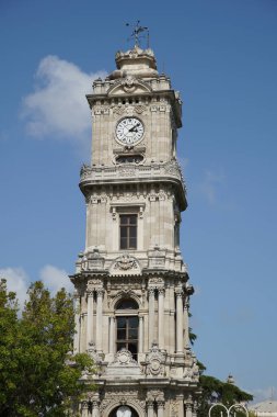 Dolmabahce Clock Tower in Istanbul City, Turkiye