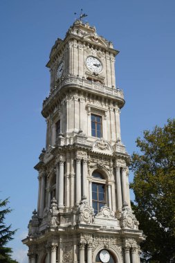 Dolmabahce Clock Tower in Istanbul City, Turkiye