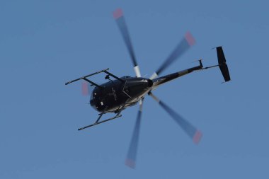 ESKISEHIR, TURKIYE - SEPTEMBER 18, 2022: M.S.O Air and Space Museum McDonnell Douglas 500E display in Sivrihisar SHG Airshow