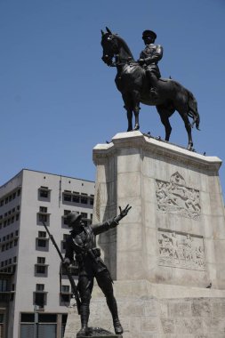 Ataturk Statue in Victory Monument in Ankara City, Turkiye