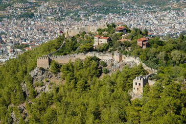 Alanya Kasabası 'ndaki Alanya Kalesi, Antalya Şehri, Türkiye