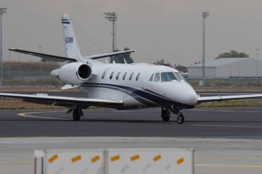 ISTANBUL, TURKIYE - OCTOBER 08, 2022: Lets Fly Cessna 560XL Citation Excel (560-5061) taxiing in Istanbul Ataturk Airport