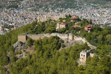 Alanya Kasabası 'ndaki Alanya Kalesi, Antalya Şehri, Türkiye