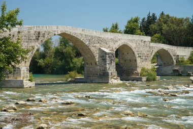 Eurymedon Aspendos Bridge in Antalya City, Turkiye