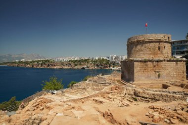 Hidirlik Tower and Archaeological Excavation in Antalya City Old Town, Turkiye