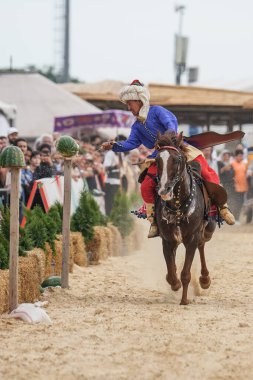 ISTANBUL, TURKIYE - JUNE 11, 2022: Riding Show during Etnospor Culture Festival