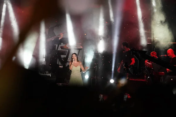 Istanbul Turkey June 2022 Turkish Singer Melek Mosso Concert Beyoglu —  Fotos de Stock