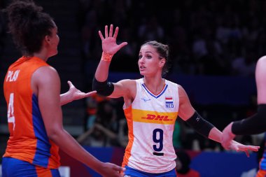 ANKARA, TURKIYE - Haziran 05, 2022: Schoot Myrthe Sırbistan 'da Hollanda ile Ankara Arena' da oynanan VNL Havuz Maçı