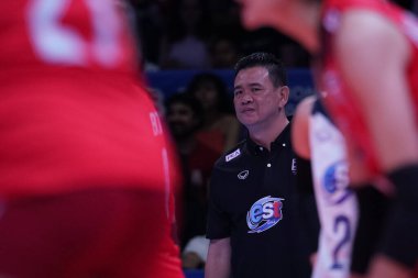 ANKARA, TURKIYE - Haziran 05, 2022: Antrenör Danai Sriwacharamaytakul Tayland - Çin VNL Havuz Maçı Ankara Arena