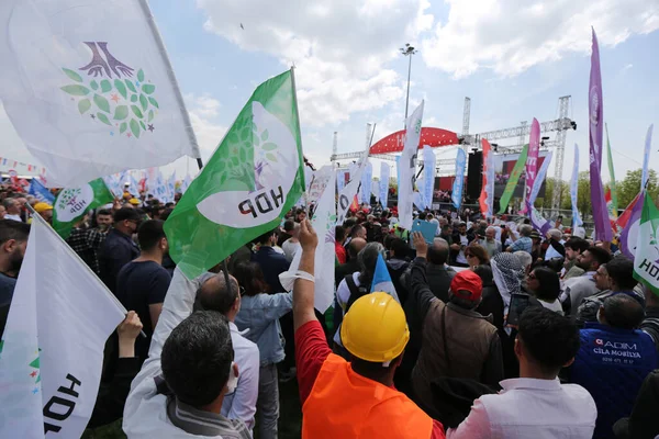 Istanbul Turkey May 2022 People Gathered Maltepe International Workers Day — Stockfoto