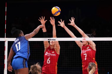 ANKARA, TURKIYE - 14 Temmuz 2022: Sylla Miryam Fatime, Ankara Arena 'da oynanan İtalya-Çin vs.