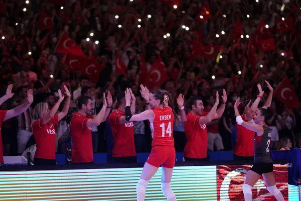 Ankara Turquia Julho 2022 Jogadores Turkiye Tailândia Vnl Quarter Final — Fotografia de Stock