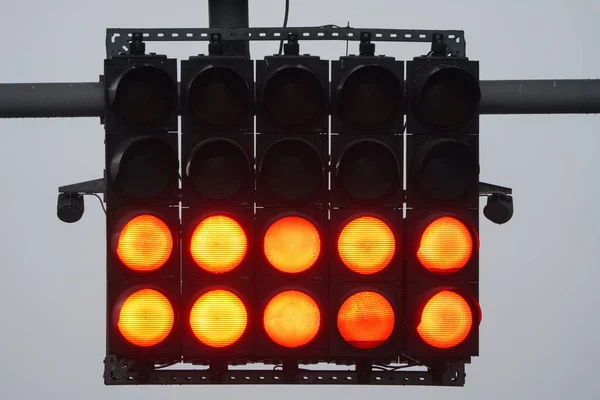 Red Start Lights Racing Circuit — Stock Photo, Image