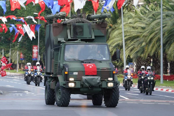 Istanbul Turkiye Augusti 2022 Militärfordonsparad 100 Årsdagen Den Augusti Turkisk — Stockfoto