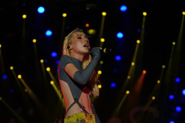 ISTANBUL, TURKIYE - AUGUST 14, 2022: Turkish singer Gunes concert in Istanbul Fest