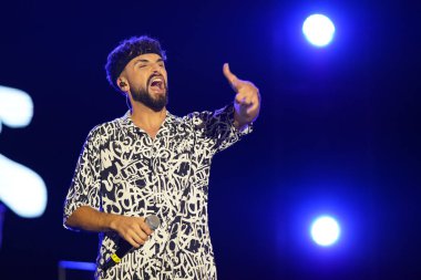 ISTANBUL, TURKIYE - AUGUST 09, 2022: Turkish singer Sefo concert in Uskudar Fest