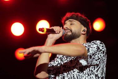 ISTANBUL, TURKIYE - AUGUST 09, 2022: Turkish singer Sefo concert in Uskudar Fest