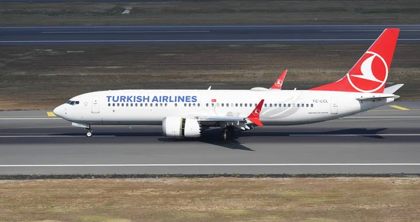 Istanbul Turquie Août 2022 Atterrissage Boeing 737 8Max 60054 Turkish — Photo
