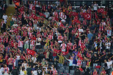 ISTANBUL, TURKIYE - SEPTEMBER 30, 2022: Spectators watching Tukiye vs France National teams match in Amputee Football World Cup