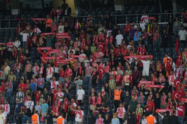 ISTANBUL, TURKIYE - SEPTEMBER 30, 2022: Spectators watching Tukiye vs France National teams match in Amputee Football World Cup