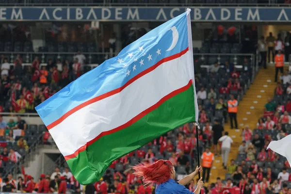 Istanbul Turquia Setembro 2022 Bandeira Uzbequistão Cerimônia Abertura Copa Mundo — Fotografia de Stock