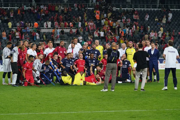 Istanbul Turkiye September 2022 Turkish Players Celebrating Winning France Match — Fotografia de Stock